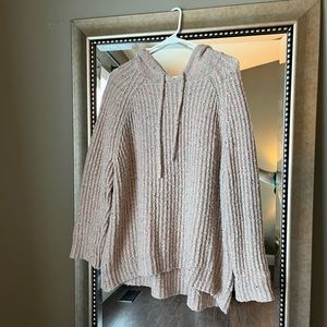 Aerie Beige Knit Hoodie